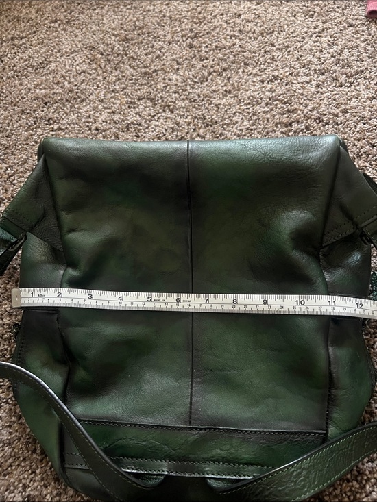 Classic Vintage style Genuine Dark Green Leather Backpack- IVTG main image 11